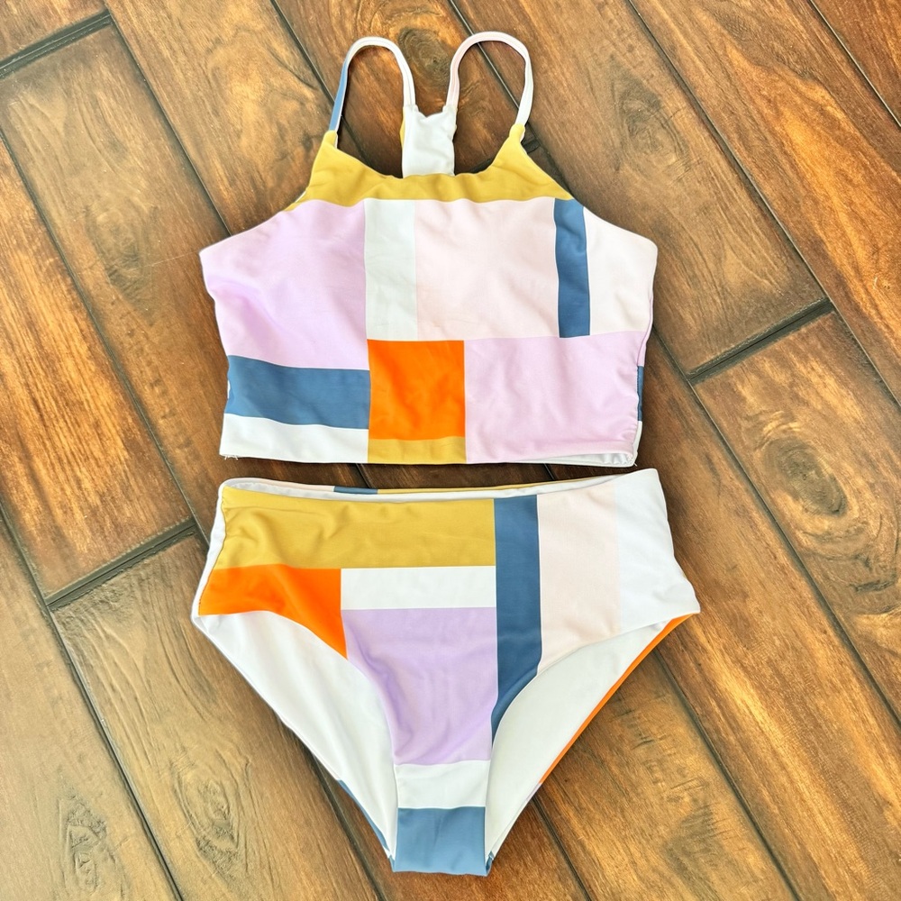 Color Block Bikini Set